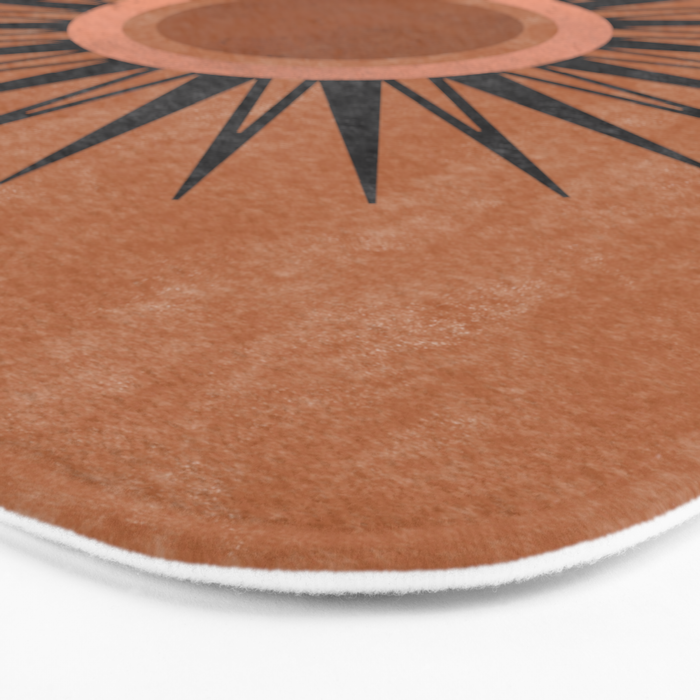 Terracotta Mid Century Sunburst Bath Mat Gallery Image 3