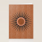 Terracotta Mid Century Sunburst Stationery Card Gallery Image 2