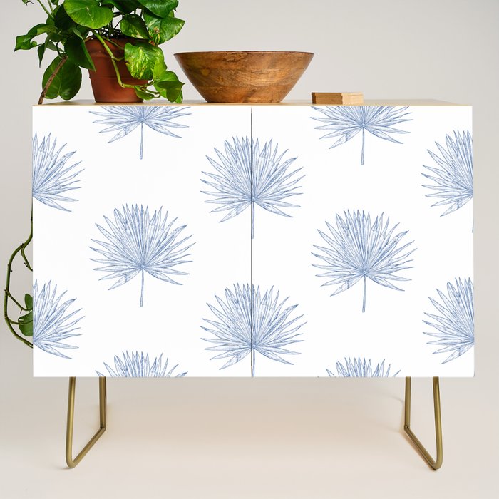 Palmetto Print - Blue Credenza Gallery Image 1