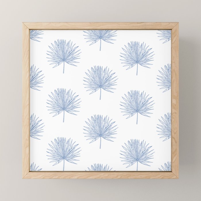 Palmetto Print - Blue Mini Art Print Gallery Image 1