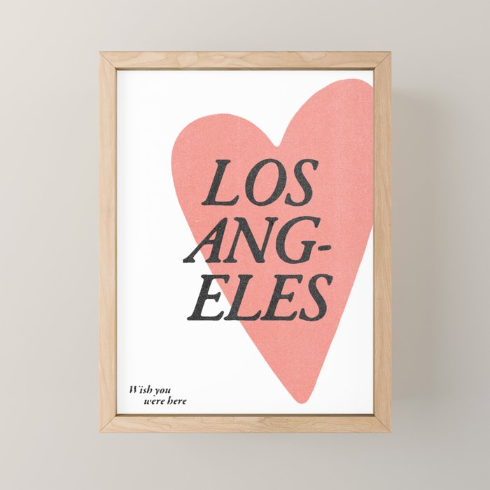 Wish you were here - Los Angeles Mini Art Print Gallery Image 1