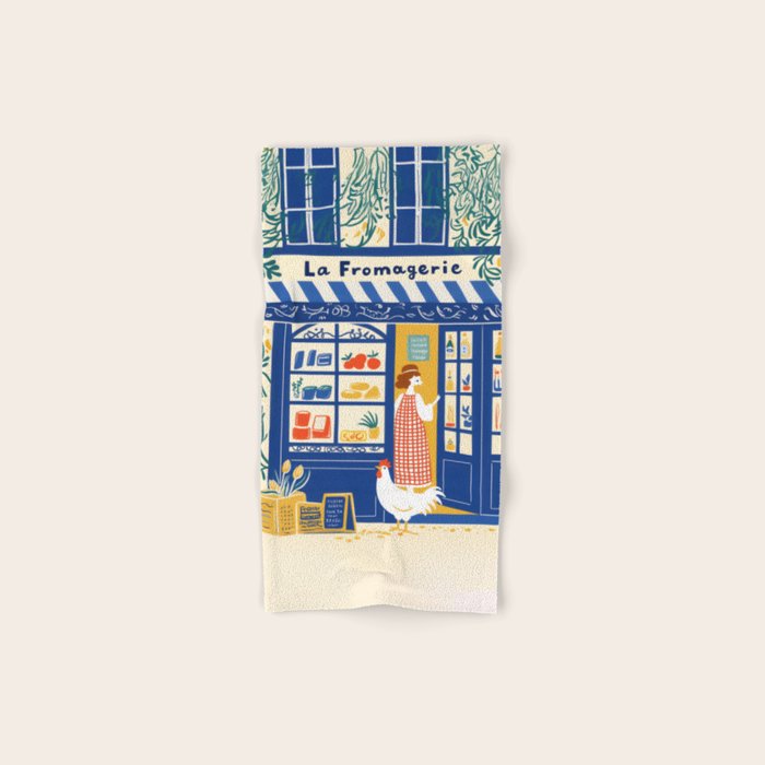 Charming French Cheese Shop Bath Towel Gallery Image 1