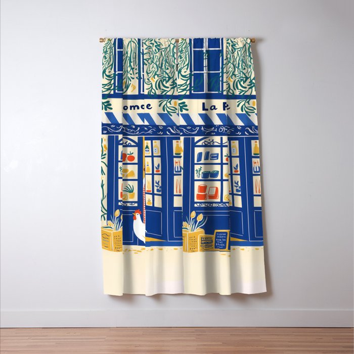 Charming French Cheese Shop Window Curtain Gallery Image 3