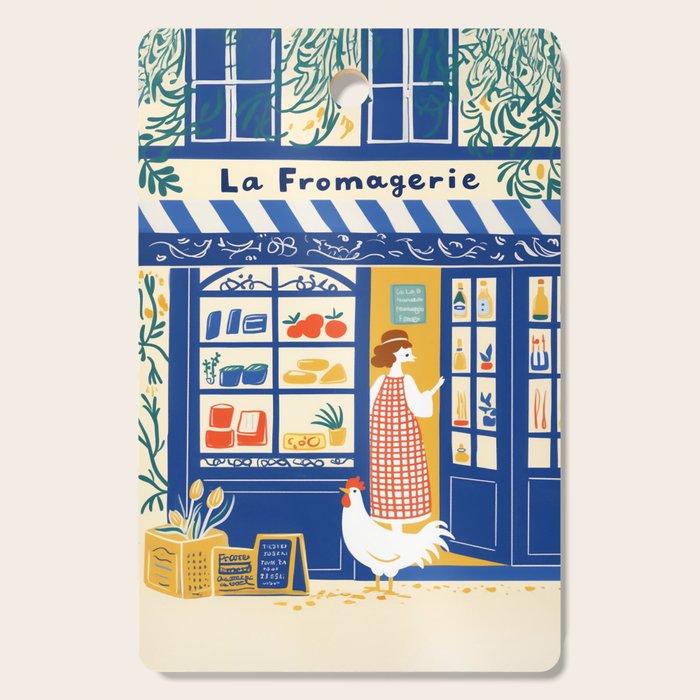 Charming French Cheese Shop Cutting Board Gallery Image 1