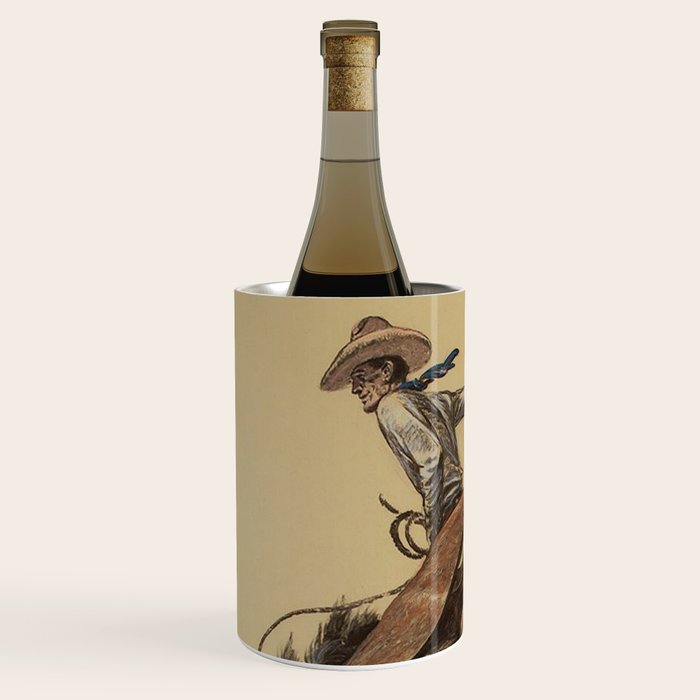 Bucking Horse Western Art by Will James Wine Chiller Gallery Image 2