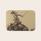 Bucking Horse Western Art by Will James Bath Mat Gallery Image 1