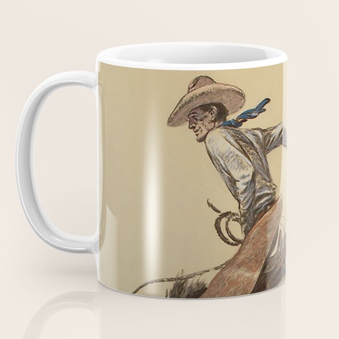 Bucking Horse Western Art by Will James Coffee Mug Gallery Image 3