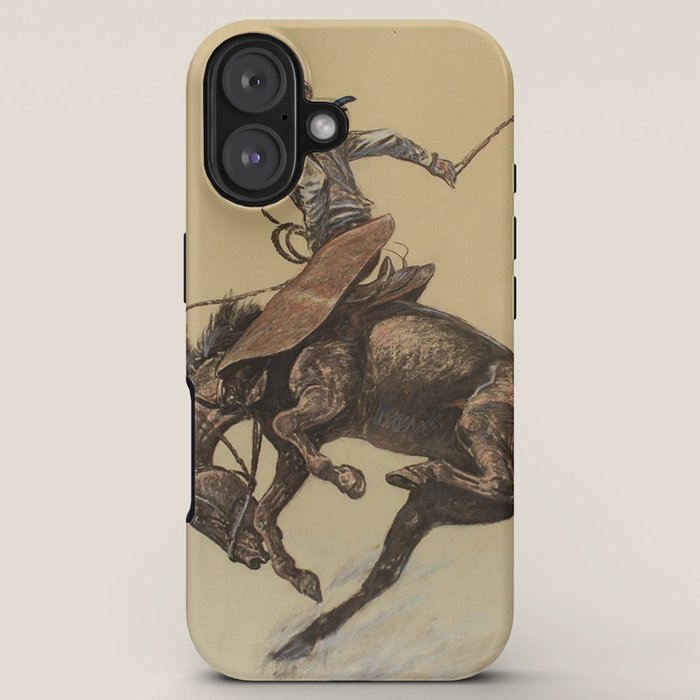 Bucking Horse Western Art by Will James iPhone Case Gallery Image 5