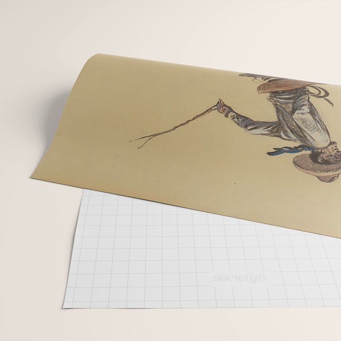 Bucking Horse Western Art by Will James Wrapping Paper Gallery Image 2