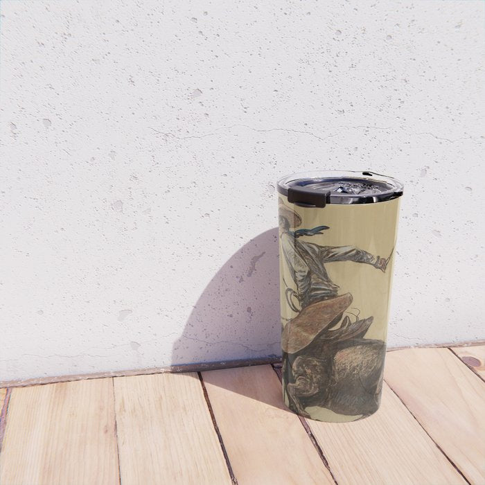 Bucking Horse Western Art by Will James Travel Mug Gallery Image 4