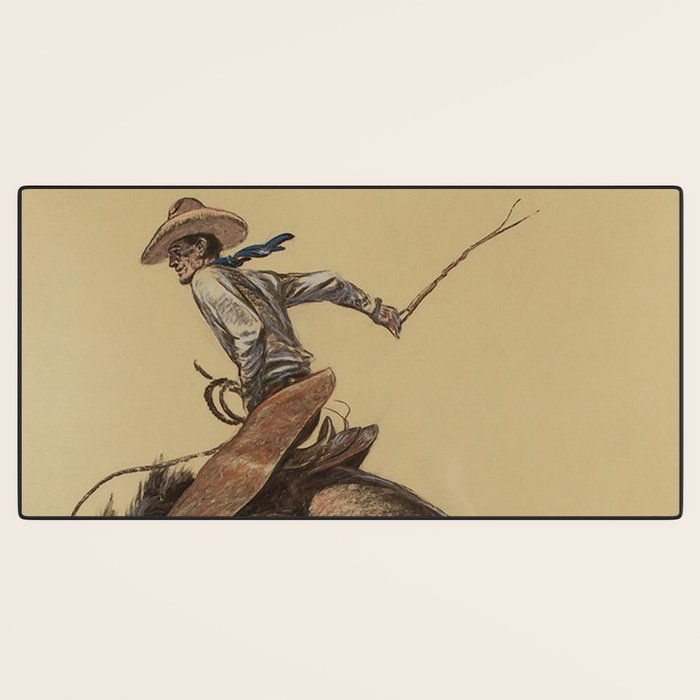 Bucking Horse Western Art by Will James Desk Mat Gallery Image 3
