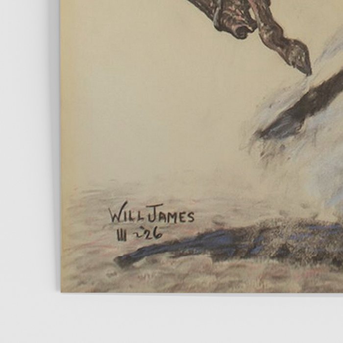 Bucking Horse Western Art by Will James Poster Gallery Image 3