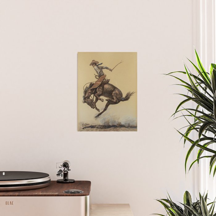 Bucking Horse Western Art by Will James Poster Gallery Image 2