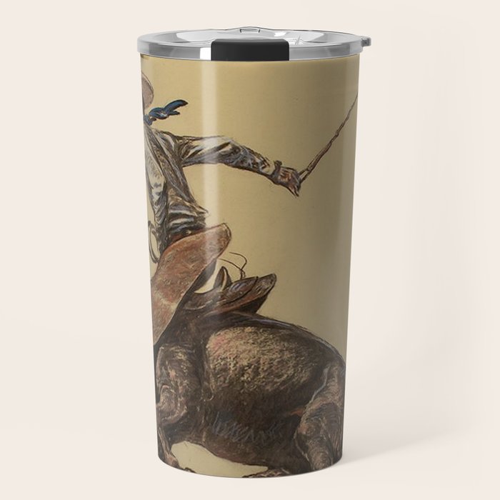 Bucking Horse Western Art by Will James Travel Mug Gallery Image 1