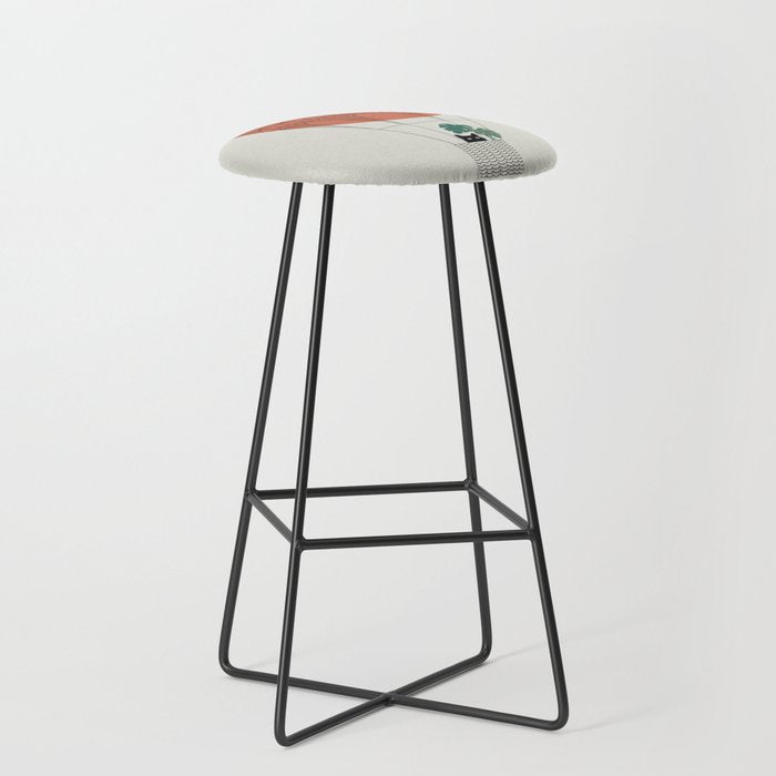 Cat Landscape 138: Hot Sun Balloon Stool Gallery Image 1
