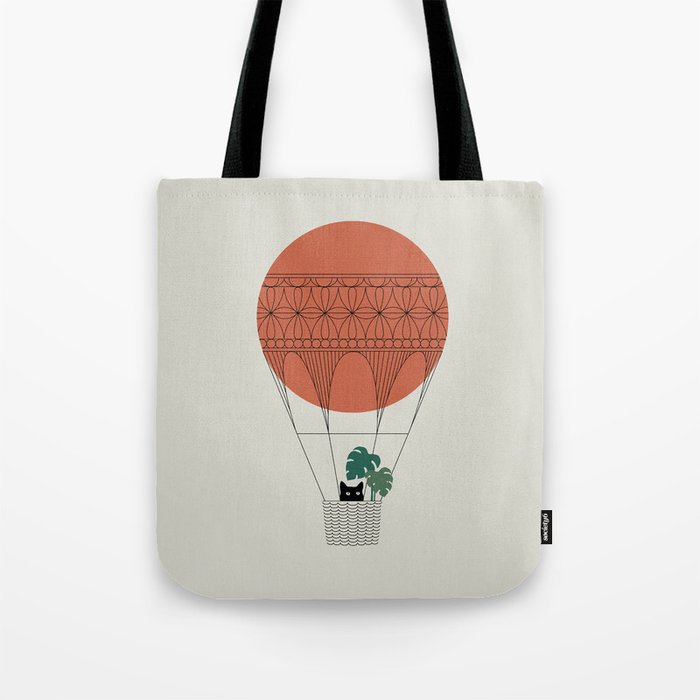Cat Landscape 138: Hot Sun Balloon Tote Bag Gallery Image 1