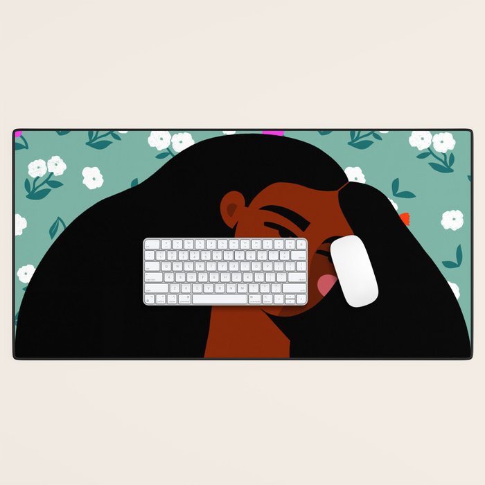 Dainty Floral Beauty Desk Mat Gallery Image 1