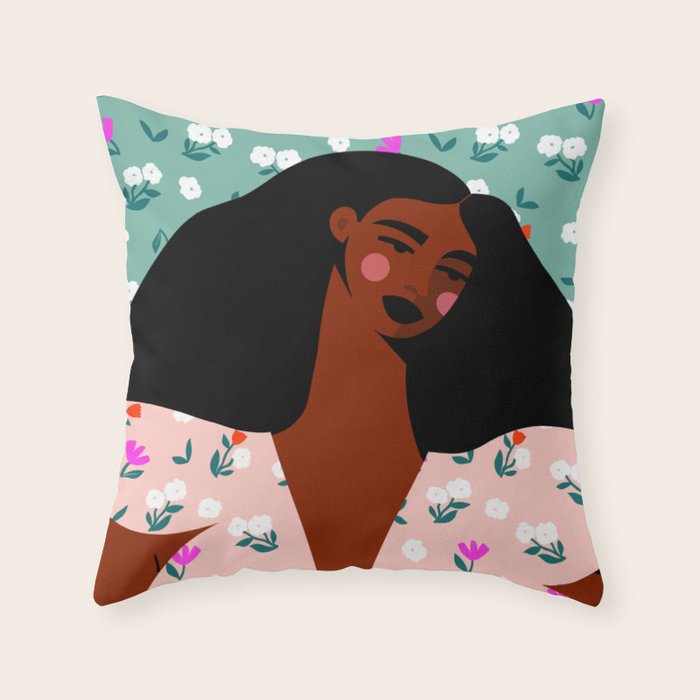 Dainty Floral Beauty Throw Pillow Gallery Image 6