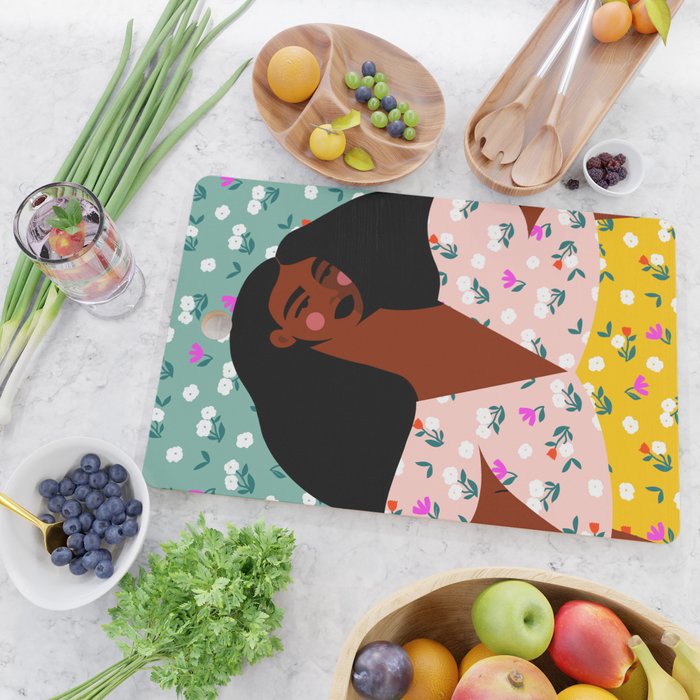 Dainty Floral Beauty Cutting Board Gallery Image 2
