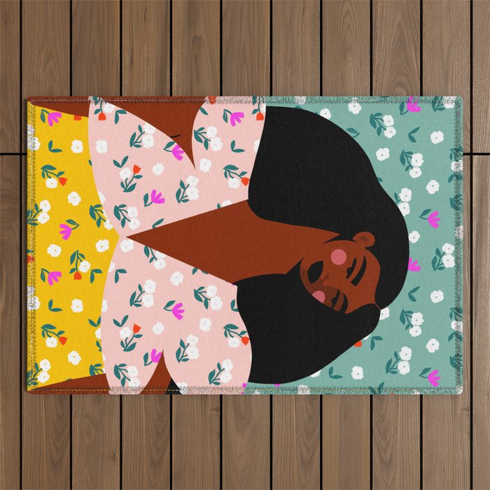 Dainty Floral Beauty Outdoor Rug Gallery Image 1