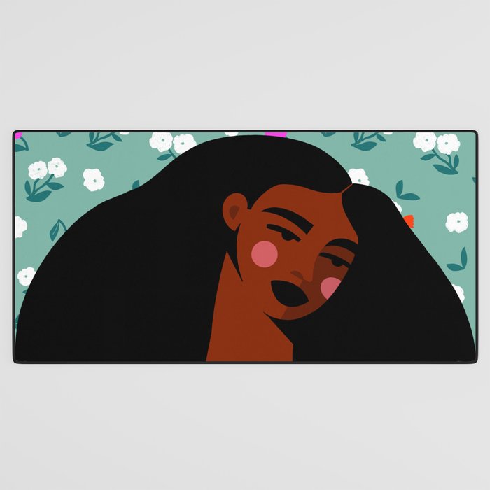 Dainty Floral Beauty Desk Mat Gallery Image 3