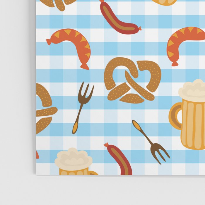 Oktoberfest Prezels Beer Sausages Poster Gallery Image 3