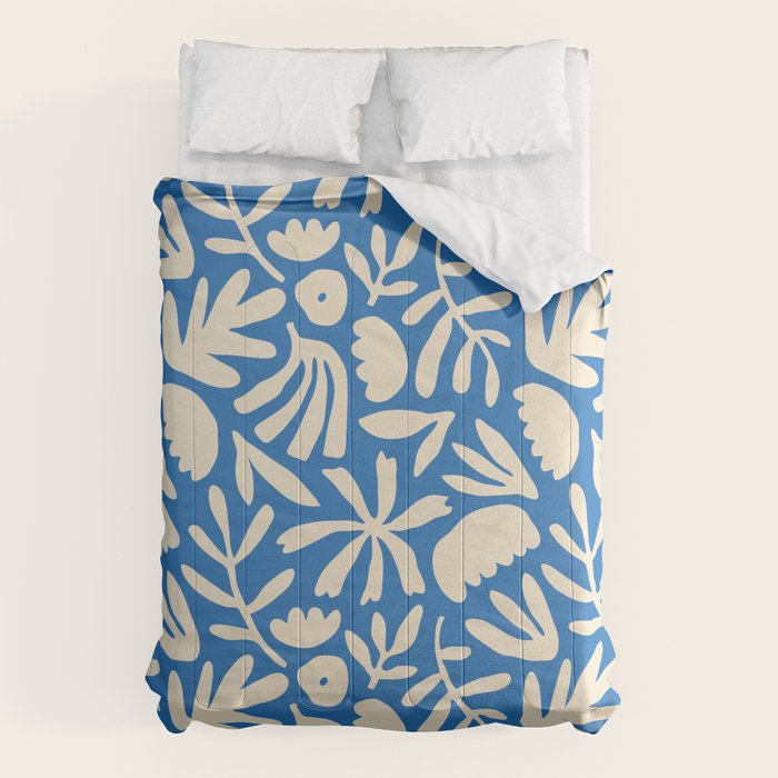 Organic nature flower shape art pattern Comforter Gallery Image 6