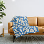 Organic nature flower shape art pattern Throw Blanket Gallery Image 1