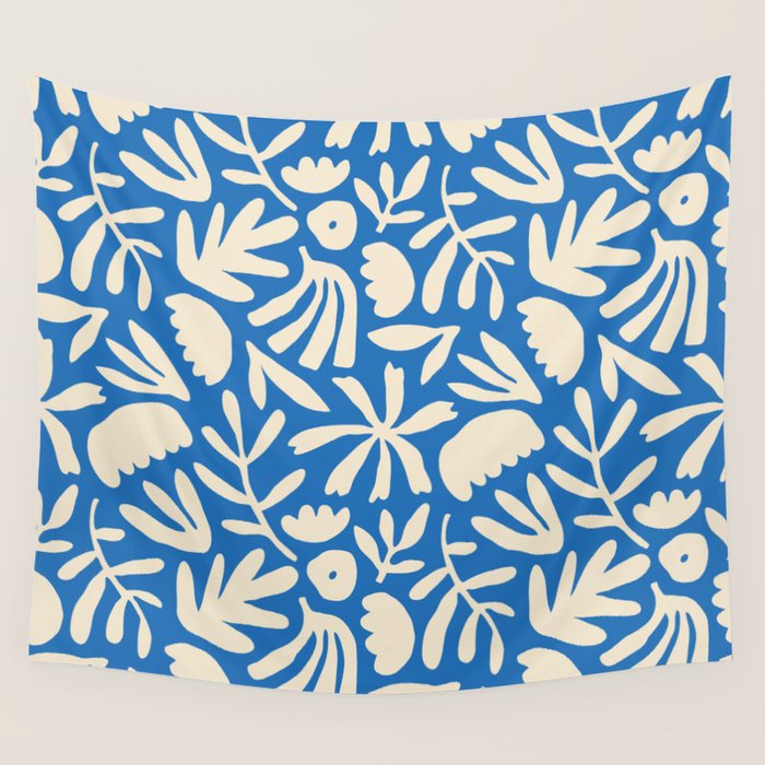 Organic nature flower shape art pattern Wall Tapestry Gallery Image 4