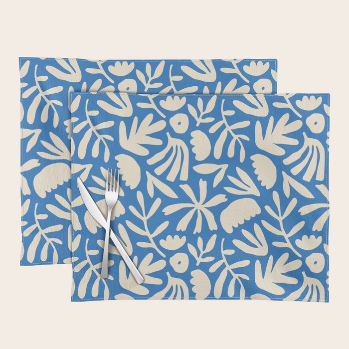 Organic nature flower shape art pattern Placemat Gallery Image 1