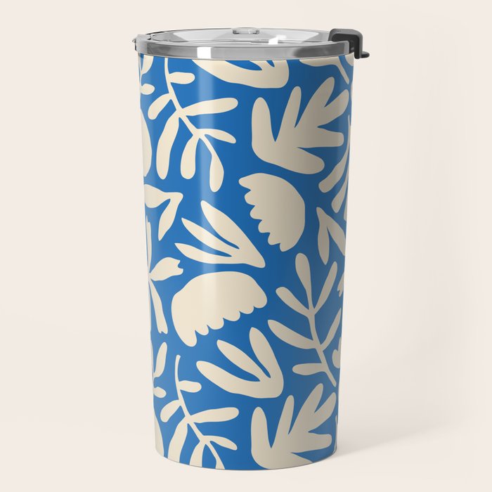 Organic nature flower shape art pattern Travel Mug Gallery Image 2