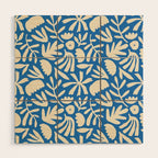 Organic nature flower shape art pattern Wood Wall Art Gallery Image 1