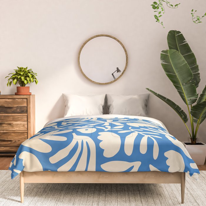 Organic nature flower shape art pattern Comforter Gallery Image 3