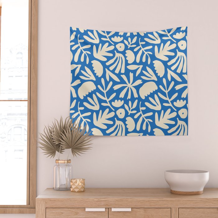Organic nature flower shape art pattern Wall Tapestry Gallery Image 2