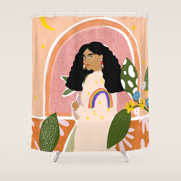 Rainbow Sweater Shower Curtain Gallery Image 1