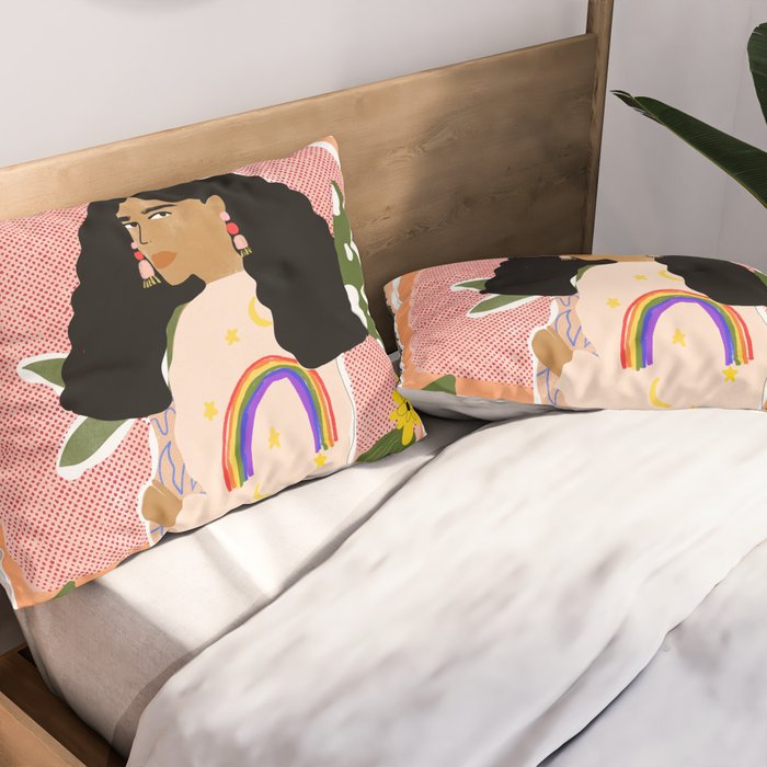 Rainbow Sweater Pillow Sham Gallery Image 2