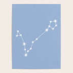 Pisces Zodiac Star Constellation Line Art Sky Blue Poster Gallery Image 4