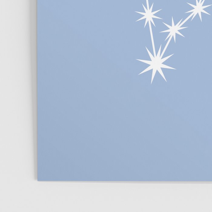 Pisces Zodiac Star Constellation Line Art Sky Blue Poster Gallery Image 3