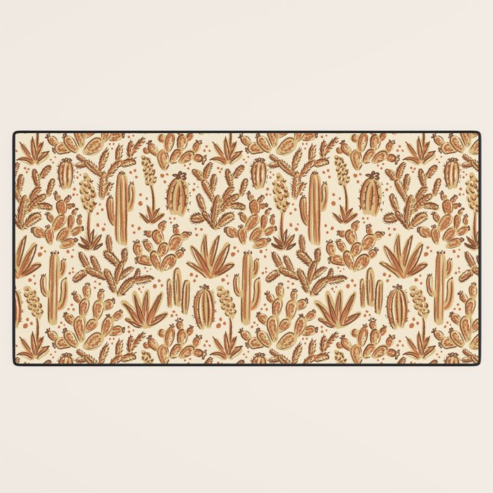 Cactus Desert - gold and copper Desk Mat Gallery Image 3