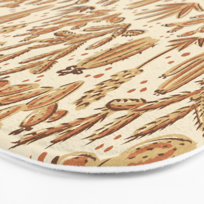 Cactus Desert - gold and copper Bath Mat Gallery Image 3