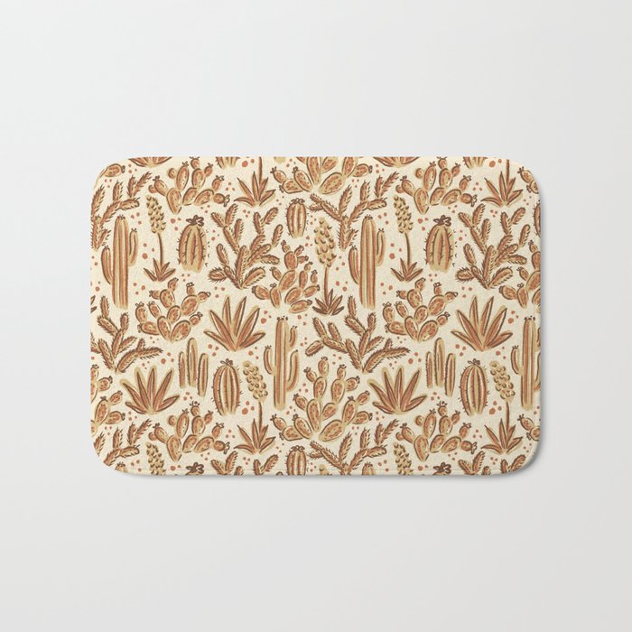 Cactus Desert - gold and copper Bath Mat Gallery Image 1