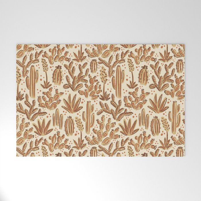 Cactus Desert - gold and copper Welcome Mat Gallery Image 1