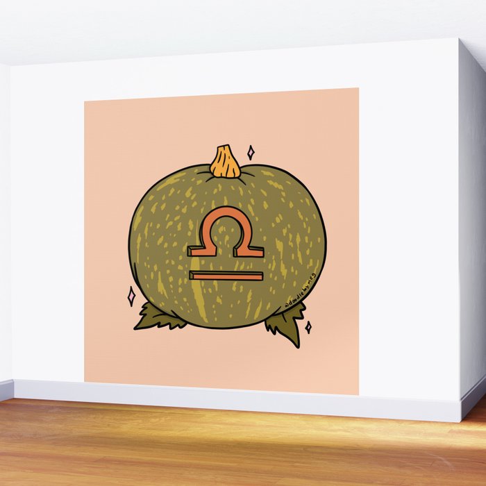 Libra Pumpkin Wall Mural Gallery Image 2