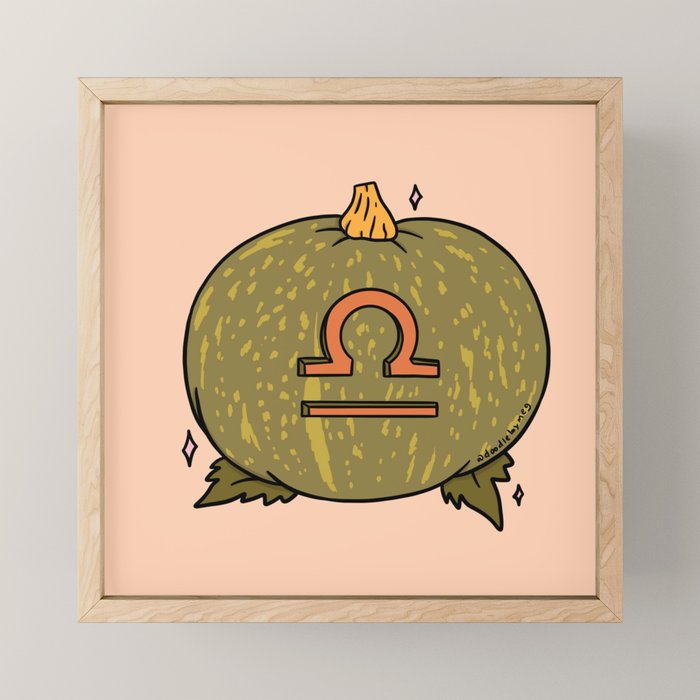 Libra Pumpkin Mini Art Print Gallery Image 1