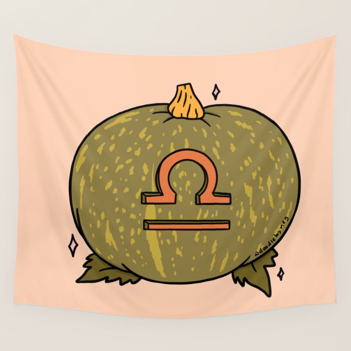 Libra Pumpkin Wall Tapestry Gallery Image 4