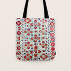 Antique Uzbek Suzani Embroidery Print Tote Bag Gallery Image 1