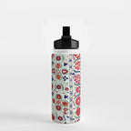 Antique Uzbek Suzani Embroidery Print Water Bottle Gallery Image 2
