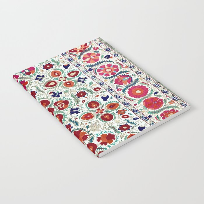 Antique Uzbek Suzani Embroidery Print Notebook Gallery Image 2