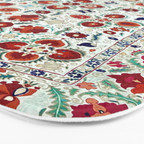 Antique Uzbek Suzani Embroidery Print Bath Mat Gallery Image 3
