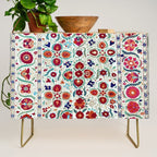 Antique Uzbek Suzani Embroidery Print Credenza Gallery Image 1